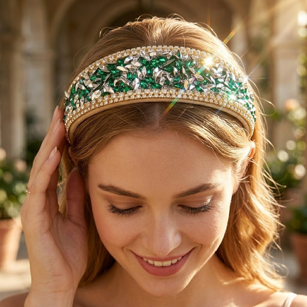 Luxury Handmade Rhinestone Headband - Sparkling Crystal