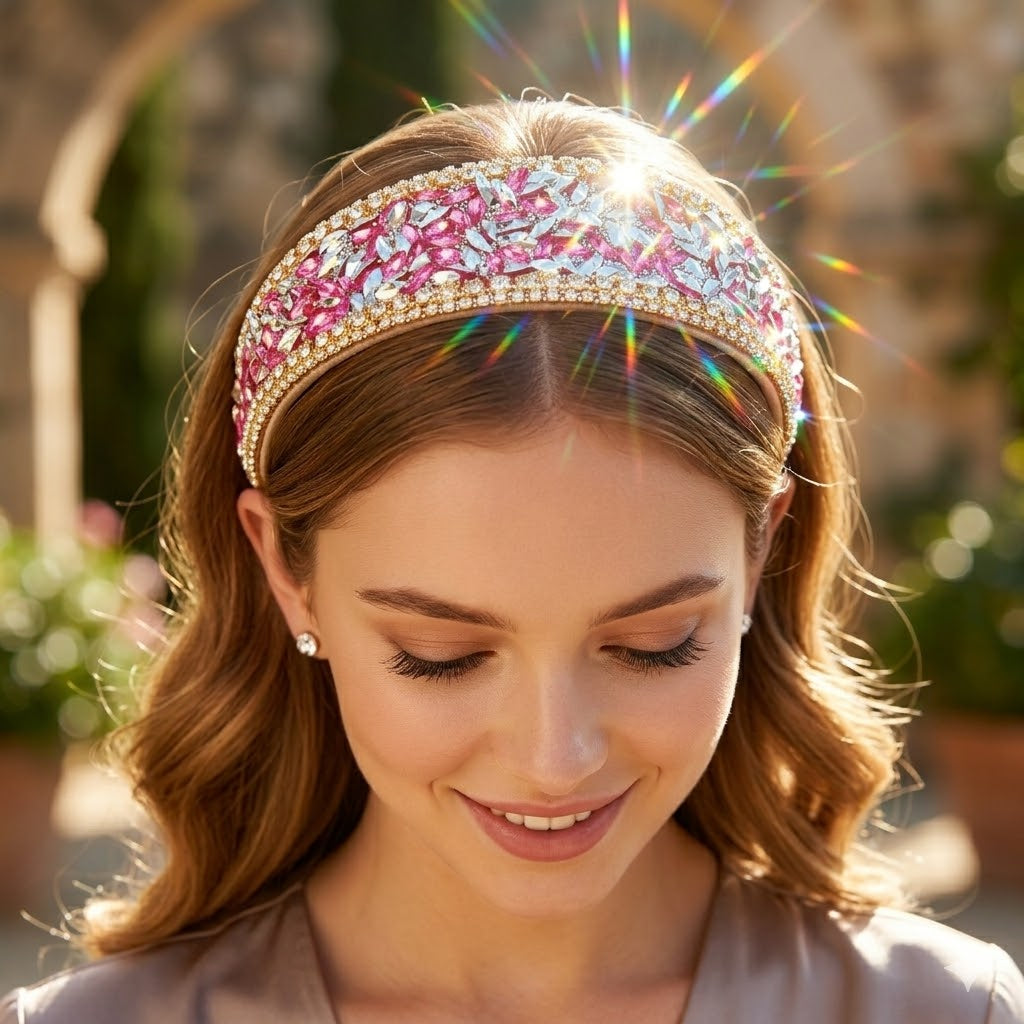 Luxury Handmade Rhinestone Headband - Sparkling Crystal