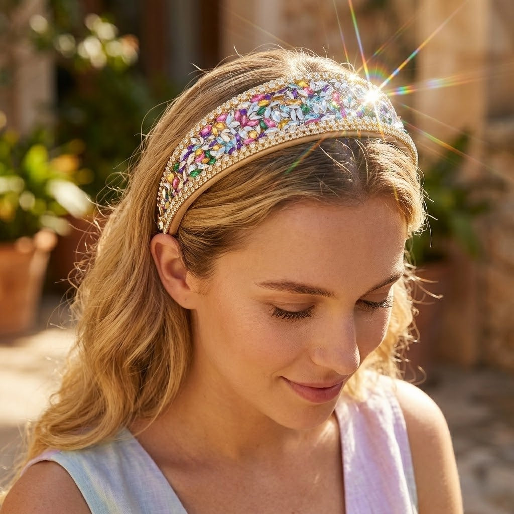 Luxury Handmade Rhinestone Headband - Sparkling Crystal